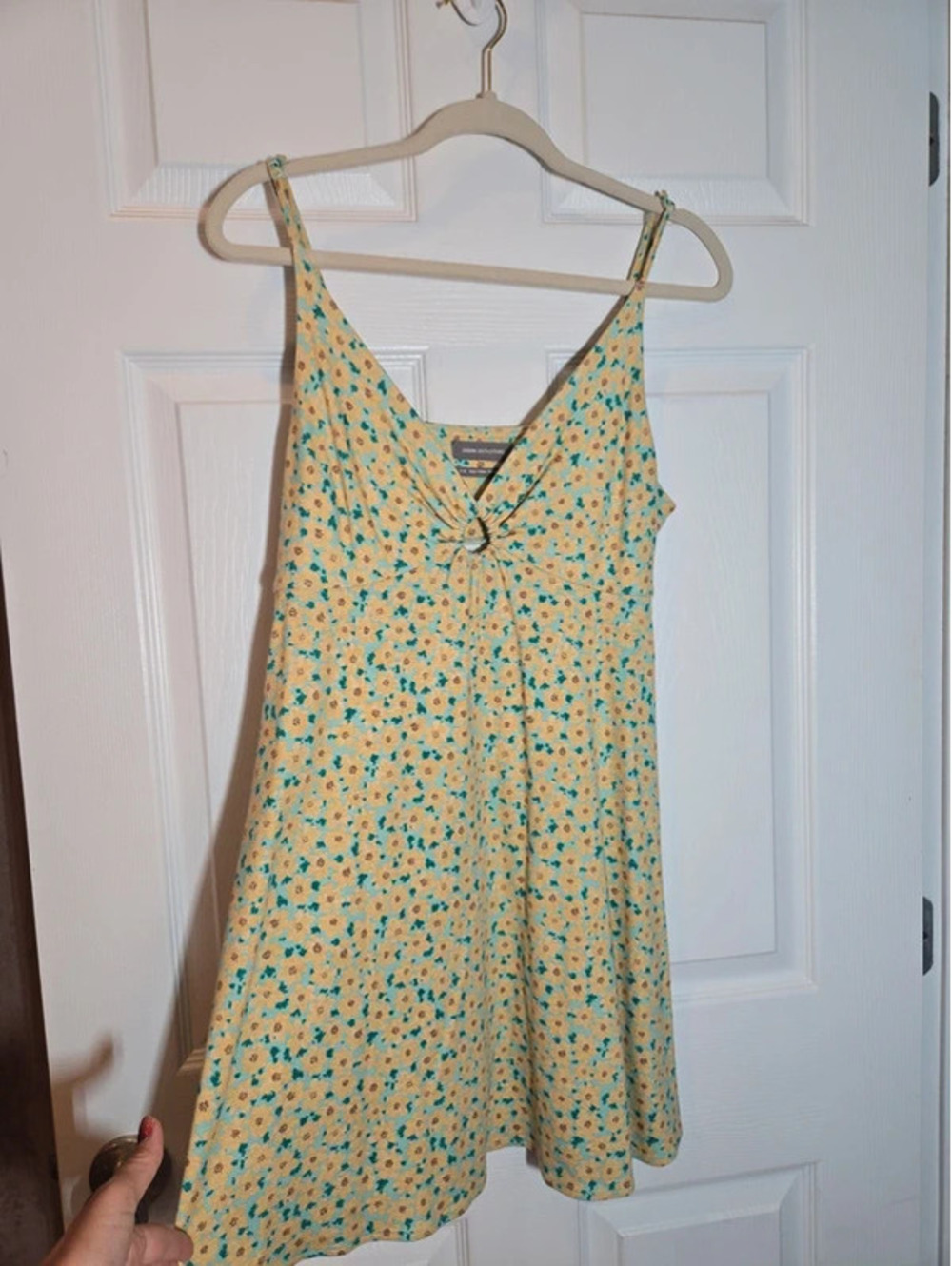 Urban Outfitters yellow floral design dress size large